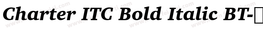 Charter ITC Bold Italic BT字体转换